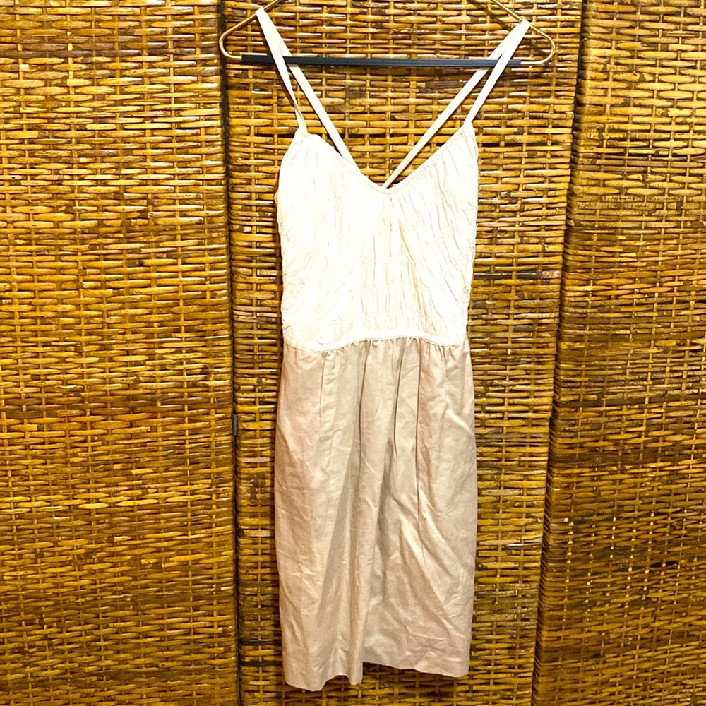 NWOT Banana Republic Silk rouched strappy MinI Dress 0